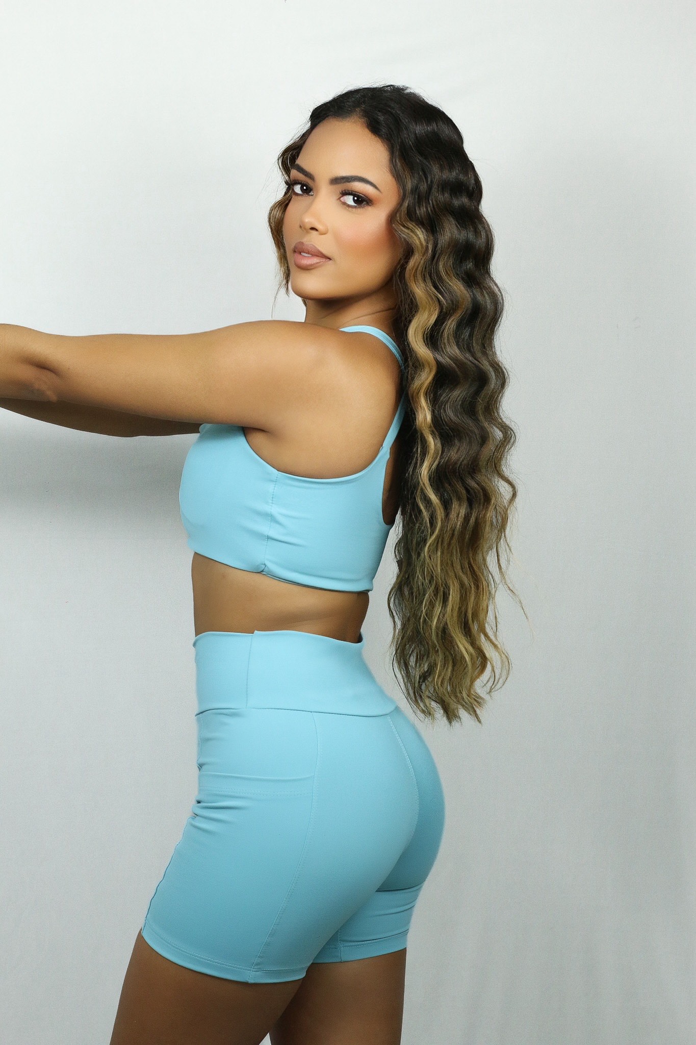 Conjunto Short Poliamida Heloísa 